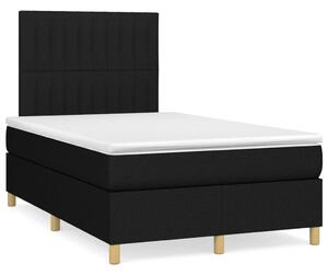 VidaXL Κρεβάτι Boxspring με Στρώμα Μαύρο 120x190 εκ. Υφασμάτινο