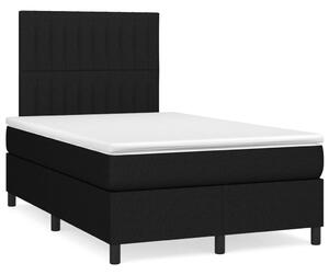 VidaXL Κρεβάτι Boxspring με Στρώμα Μαύρο 120x190 εκ. Υφασμάτινο