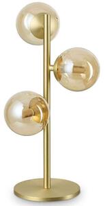 Φωτιστικό Επιτραπέζιο Perlage 322759 24x43cm 3xG9 15W Brass-Amber Ideal Lux