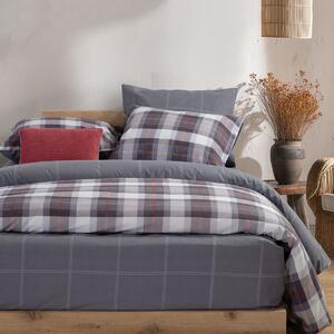 Σεντόνια Υπέρδιπλα (Σετ) Nef-Nef Homeware Smart Racket Denim Γκρι ΧΩΡΙΣ ΛΑΣΤΙΧΟ 240x270