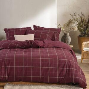 Φανελένια Σεντόνια Μονά (Σετ) Nef-Nef Homeware Flannel Naiberg Bordo