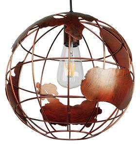 GloboStar® EARTH 01662 Vintage Κρεμαστό Φωτιστικό Φιγούρα Μονόφωτο 1 x E27 IP20 Χάλκινο Μέταλλο - Μ30 x Π30 x Y30cm