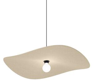 Wever & Ducré Lighting WEVER & DUCRÉ Κρεμαστό φωτιστικό Wave Soft 3.0 από φελτ σε χρώμα, ρυθμιζόμενος, Μπεζ, Σαλόνι / τραπεζαρία, Ύφασμα / Κλωστοϋφαντουργία, σύγχρονο