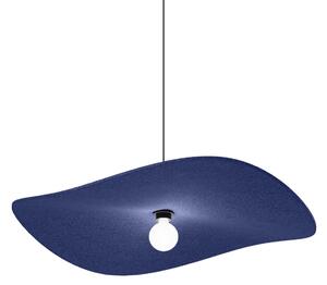 Wever & Ducré Lighting WEVER & DUCRÉ Κρεμαστό φωτιστικό Wave Soft 3.0 από φελτ σε χρώμα ινδικο,, ρυθμιζόμενος, Μπλε, Σαλόνι / τραπεζαρία, Ύφασμα / Κλωστοϋφαντουργία, σύγχρονο