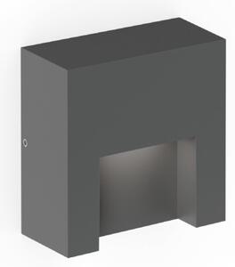 Wever & Ducré Lighting WEVER & DUCRÉ Εξωτερικός φωτιστικός τοίχου LED Reto 0.8, ανθρακί, ρυθμιζόμενος, Μαύρο, Αλουμίνιο, σύγχρονο, Πρίζα τοίχου κάτω