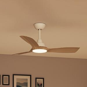 Philips Ανεμιστήρας LED Olas, Ø 106 cm, καφέ/λευκό, CCT, ρυθμιζόμενος, Λευκό, Σαλόνι / τραπεζαρία, Πλαστικό, σύγχρονο