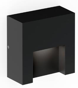 Wever & Ducré Lighting WEVER DUCRÉ Εξωτερικός φωτιστικός τοίχου LED Reto 0,8 μαύρος ματ, ρυθμιζόμενος, Μαύρο, Αλουμίνιο, σύγχρονο, Πρίζα τοίχου κάτω