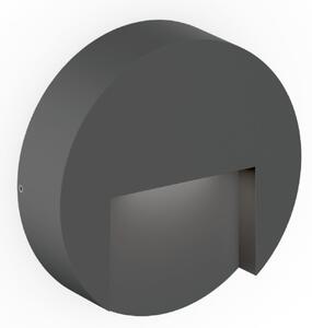 Wever & Ducré Lighting WEVER DUCRÉ Εξωτερικός φωτιστικός τοίχου LED Reto Round 1.3 ανθρακί, ρυθμιζόμενος, Μαύρο, Αλουμίνιο, σύγχρονο, Πρίζα τοίχου κάτω