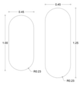 Καθρέπτης τοίχου Semi Oval της Project Mirrors (Διάσταση: 100x45)