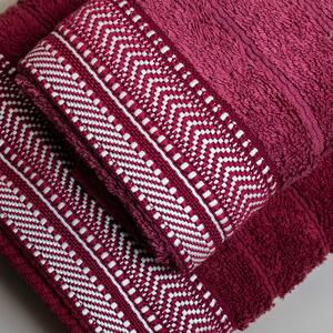 Πετσέτα Χεριών (30x50) White Fabric Amly Bordeaux 600gsm
