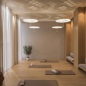 Wever & Ducré Lighting WEVER DUCRÉ Κρεμαστό φωτιστικό LED Shedda Ø 70cm live simple 2700K, ρυθμιζόμενος, Μπεζ, Σαλόνι / τραπεζαρία, Αλουμίνιο, σύγχρονο