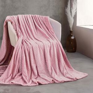 Κουβέρτα Fleece Υπέρδιπλη (220x240) Rythmos Harmonie Ροζ