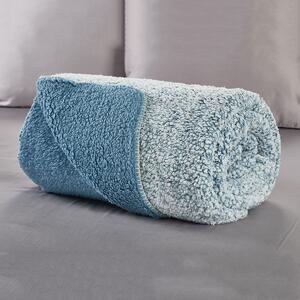 Κουβέρτα Fleece Μονή Με Γουνάκι (160x200) Whitegg KB156 5-Blue