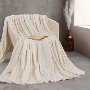Κουβέρτα Fleece Υπέρδιπλη (220x240) Rythmos Harmonie Εκρου