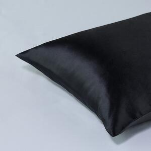 Μεταξωτή Μαξιλαροθήκη Με Φερμουάρ (50x75) Kentia Stylish Silk Z30-Black