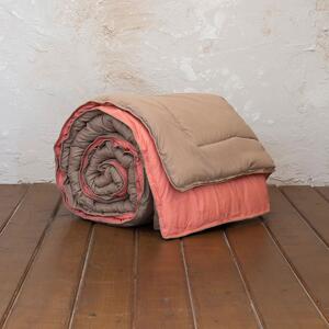 Παπλωματοθήκη Μονή (Σετ 160x240) 2 Όψεων Nima Bed Linen Abalone AW2022 Brown/Terracotta