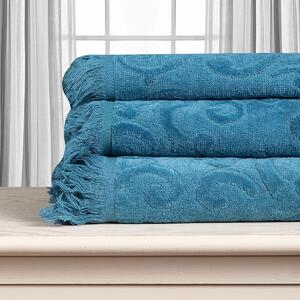 Πετσέτα Προσώπου (50x100) Silk Fashion Alicia 520gsm Teal