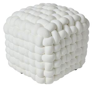 Πουφ (43x43x40) Das Home Stool Line 2275 White