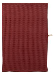 Ποτηρόπανο Πικέ (45x68) Nef-Nef Homeware Wafflow Bordo