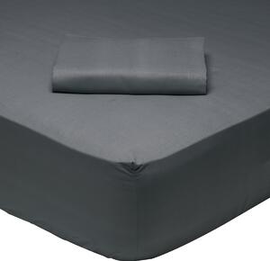 Σεντόνι King Size Με Λάστιχο (180x200+35) Das Home Best Line 1007 Γκρι