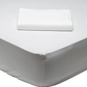 Σεντόνι King Size Με Λάστιχο (180x200+35) Das Home Best Line 1001 Λευκο