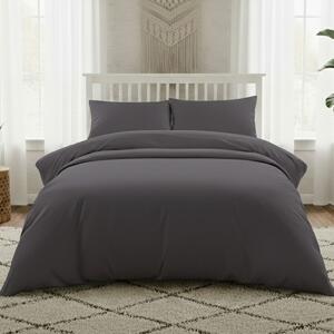 Σεντόνι King Size Με Λάστιχο (180x200+35) Melinen Lavish Satin D.Grey Dark Grey