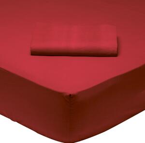 Σεντόνι King Size Με Λάστιχο (180x200+35) Das Home Best Line 1014 Μπορντω