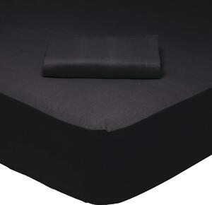 Σεντόνι King Size Με Λάστιχο (180x200+35) Das Home Best Line 1015 Μαυρο