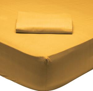 Σεντόνι King Size Με Λάστιχο (180x200+35) Das Home Best Line 1019 Ωχρα