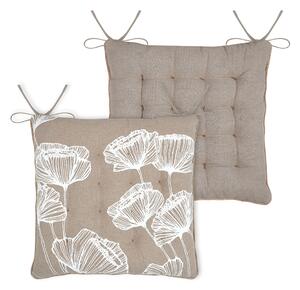 Μαξιλάρι Καρέκλας 2 Όψεων (38x38) S-F Oriana Naturel CUD938002GAL
