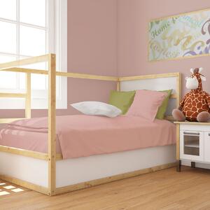Σεντόνι Λίκνου Επίπεδο (80x110) Dimcol Solid 503 Dusty Rose
