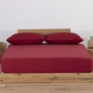 Σεντόνι Μακό Μονό Με Λάστιχο (100x200+30) Nef-Nef Homeware Jersey Bordo