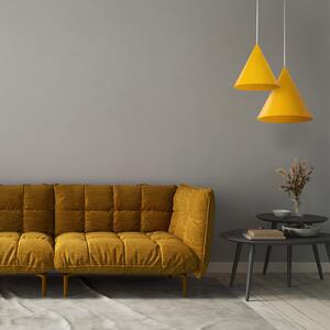 TK Lighting Κρεμαστό φωτιστικό Cono, 1 λάμπα, Ø 25 cm, κίτρινο, E27, ρυθμιζόμενος, Κίτρινο, Σαλόνι / τραπεζαρία, Μέταλλο, σύγχρονο