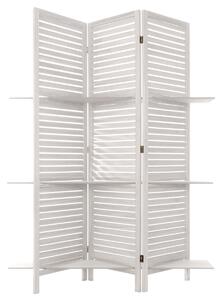 Παραβάν Με 3 Ράφια (120.5x37x170) A-S White 157120A