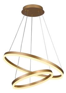 Brilagi - Led Dimmable κρεμαστό φωτιστικό οροφής CIRCLE LED/70W/230V 3000-6500K χρυσό + RC