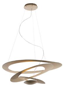 Artemide Pirce Mini LED κρεμαστό φωτιστικό χρυσό 3.000 K, ρυθμιζόμενος, Χρυσό / Ορείχαλκου, Σαλόνι / τραπεζαρία, Μέταλλο, σχεδιασμός