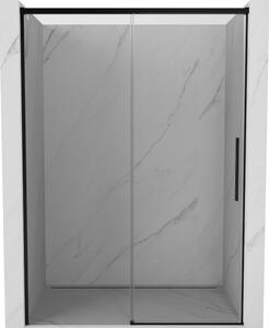 Mexen Rox συρόμενη πόρτα ντουζιέρας 145 cm, διαφανής, μαύρη - 8C2-145-000-70-00