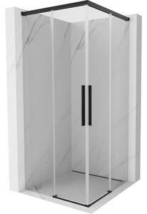 Mexen Rox Συρόμενη ντουζιέρα Duo 75 x 75 cm, διάφανη, μαύρη - 8C2D-075-075-70-00