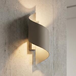 EMIBIG LIGHTING Φωτιστικό τοίχου SPINER, μπεζ, ύψος 30 εκ., μέταλλο, G9, ρυθμιζόμενος, Μπεζ, Σαλόνι / τραπεζαρία, Μέταλλο, σύγχρονο