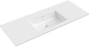 Mexen Otis ενσωματωμένος νιπτήρας στον πάγκο 121 x 46,5 cm, λευκός γυαλιστερός