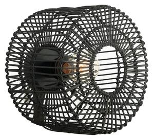 Απλίκα Τοίχου Zambelis 20240 Black Rattan