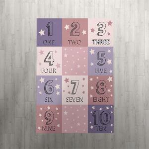 Παιδικό Χαλί (135x200) Dimcol Numerals 289 Pink