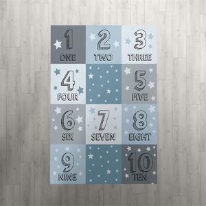 Παιδικό Χαλί (135x200) Dimcol Numerals 288 Blue