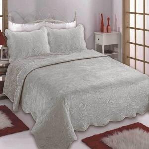 Κουβερλί Βελουτέ Υπέρδιπλο (Σετ 220x240) Silk Fashion NX2212 Light Grey