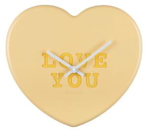 Ρολόι Τοίχου (6.2x27) Karlsson Heart Candy Soft Yellow