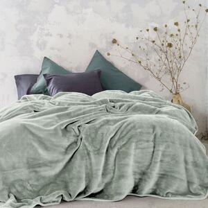 Κουβέρτα Βελουτέ King Size (240x260) Nima Coperta Sage Green