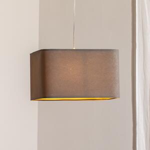 Maco Design Kwadro κρεμαστό φωτιστικό, γκρι, 40 x cm, βελούδινο ύφασμα, ρυθμιζόμενος, Γκρι, Σαλόνι / τραπεζαρία, Ύφασμα / Κλωστοϋφαντουργία