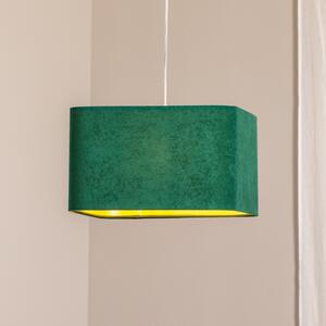 Maco Design Kwadro κρεμαστό φωτιστικό, πράσινο, 40 x cm, βελούδινο ύφασμα, ρυθμιζόμενος, Πράσινο, Σαλόνι / τραπεζαρία, Ύφασμα / Κλωστοϋφαντουργία
