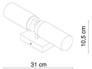 Globo 7816 - Επιτοίχιο φωτιστικό μπάνιου SPACE 2xE14/40W/230V IP44