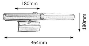 Rabalux 3641 - Φωτιστικό πίνακα PICTURE LIGHT 2xE14/40W/230V